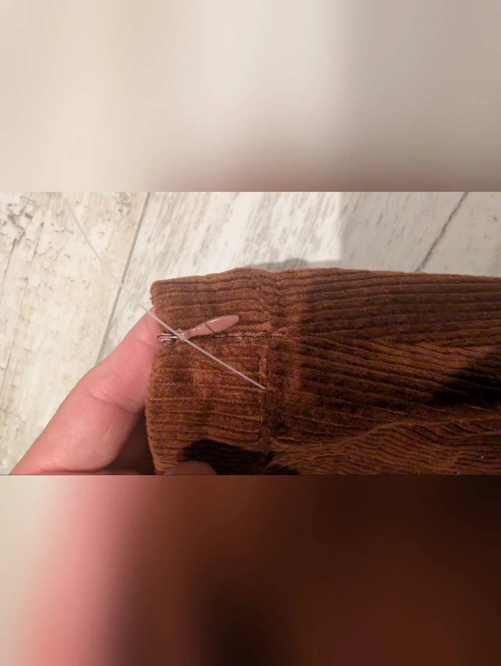 Tractr Corduroy Pleated Mini Skirt in Rust